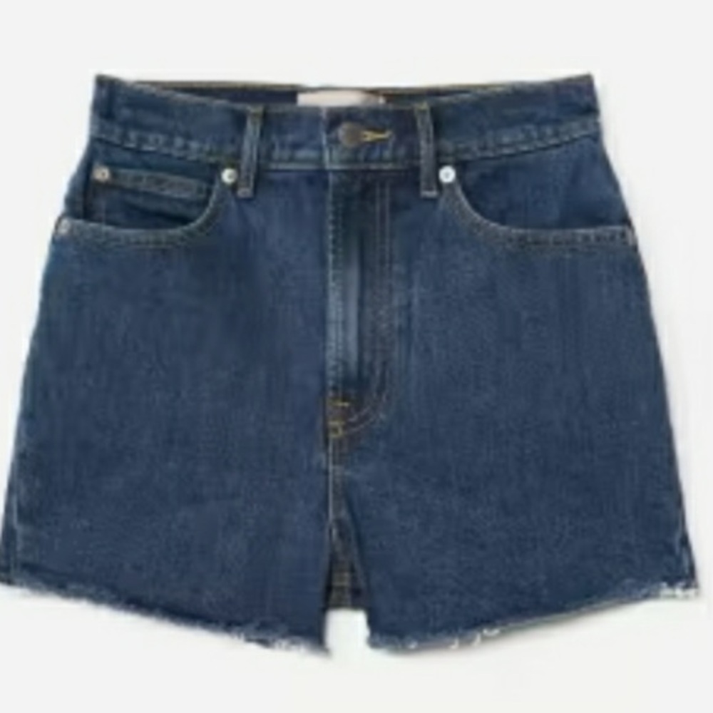 EVERLANE The Way High Jean Short In Washed Midnight NWOT